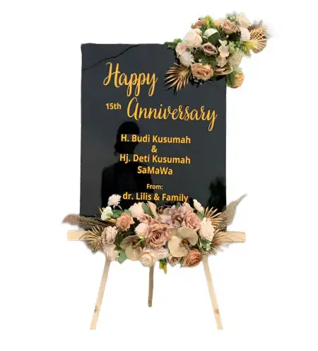 Papan Bunga Akrilik Cikelat